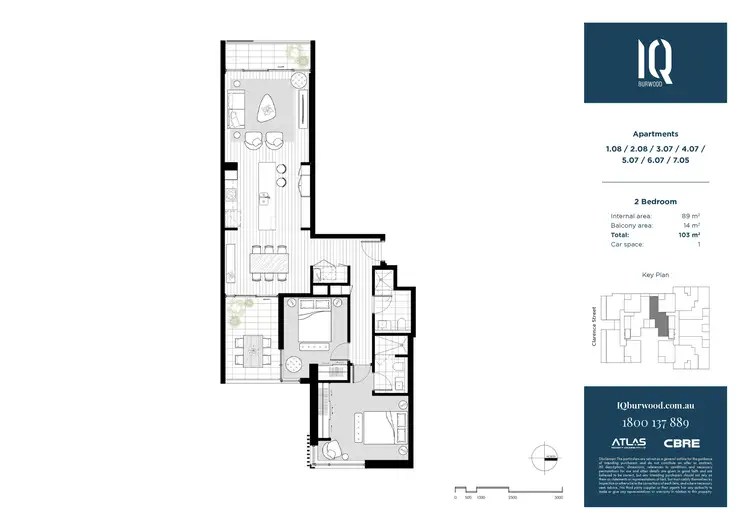 Floorplan of Homely apartment listing, G04/15-19 Clarence Street, Burwood NSW 2134
