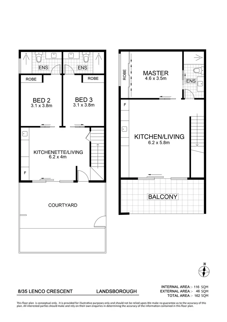 Floorplan of Homely townhouse listing, 8/35 Lenco Crescent, Landsborough QLD 4550