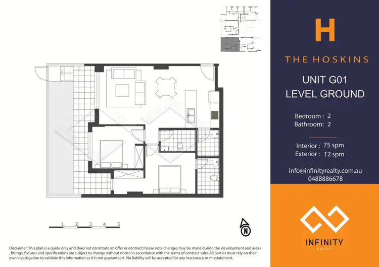 Floorplan of Homely apartment listing, AG01/78 Marshall Street, Bankstown NSW 2200