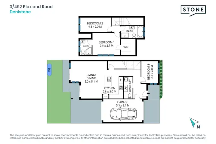 Floorplan of Homely townhouse listing, 3/492 Blaxland Road, Denistone NSW 2114