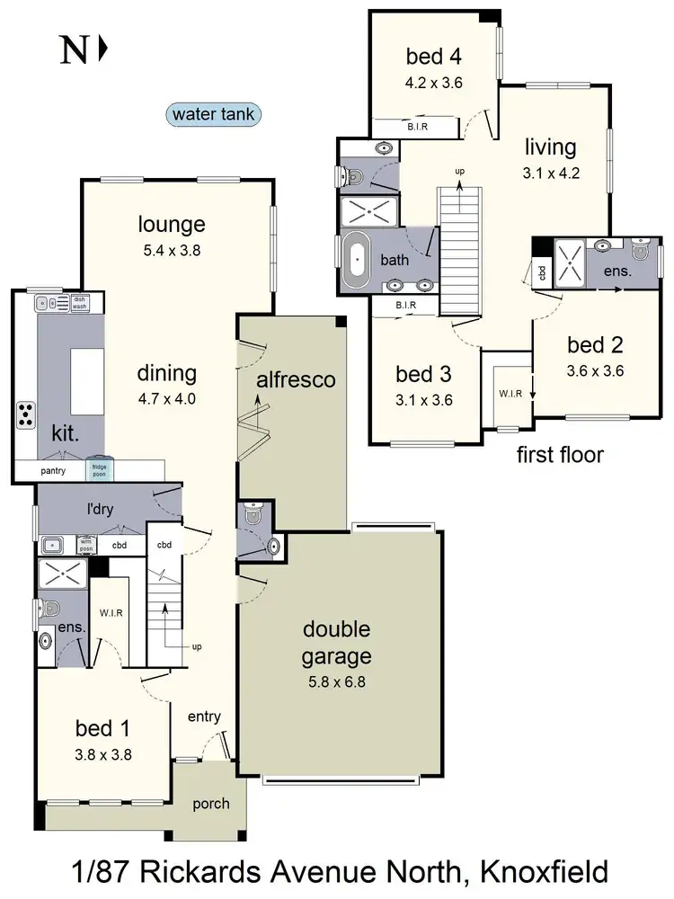 Floorplan of Homely house listing, 1/87 Rickards Avenue, Knoxfield VIC 3180