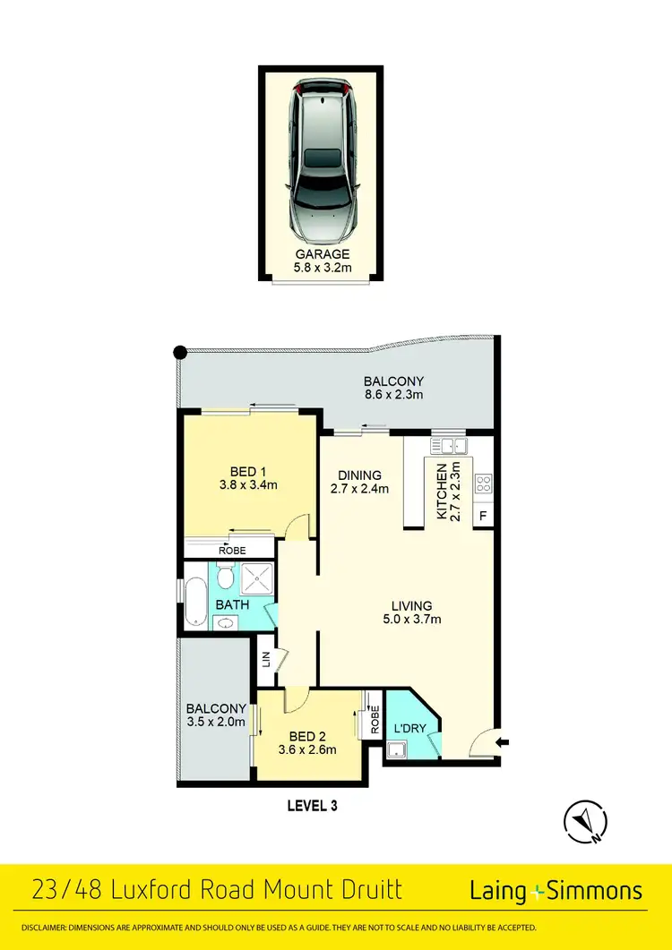 Floorplan of Homely apartment listing, 23/48 Luxford Road, Mount Druitt NSW 2770
