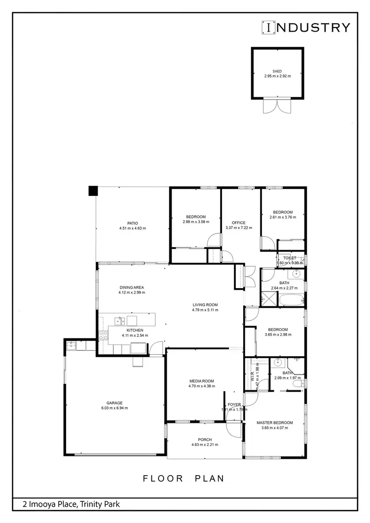 Floorplan of Homely house listing, 2 Imooya Place, Trinity Park QLD 4879