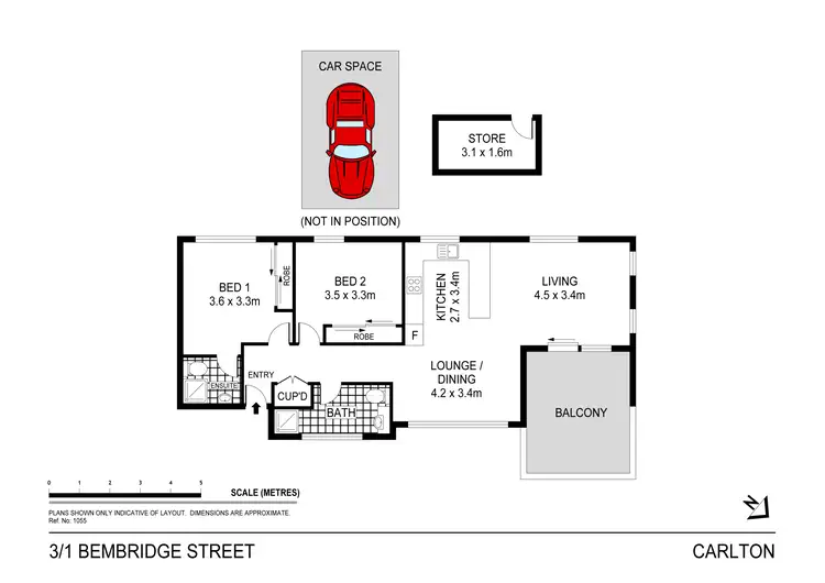 Floorplan of Homely apartment listing, 3/1 Bembridge Street, Carlton NSW 2218
