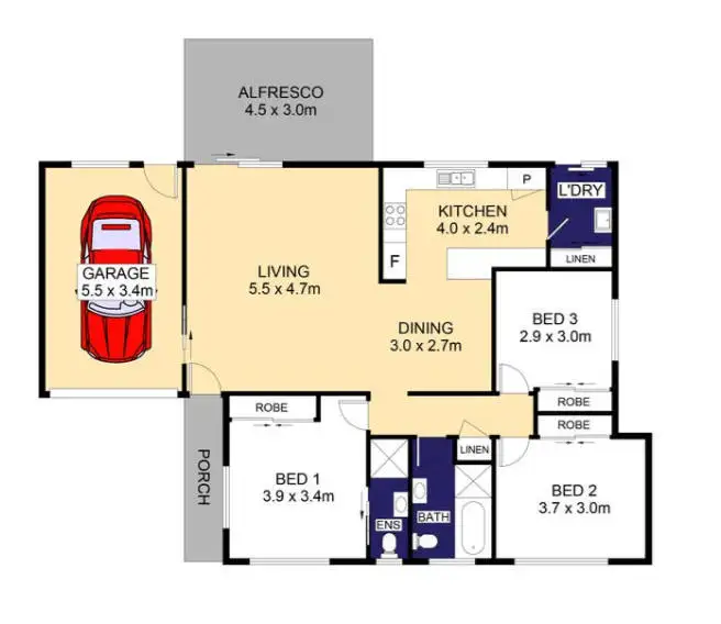 Floorplan of Homely villa listing, 22/76 Blackbutt Drive, Wauchope NSW 2446