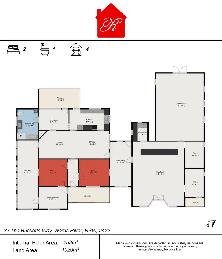 Floorplan of Homely house listing, 22 The Bucketts Way, Wards River NSW 2422