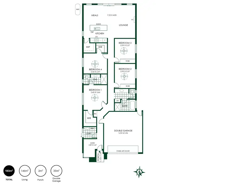 Floorplan of Homely house listing, 34 Rawlings Circuit, Evanston SA 5116
