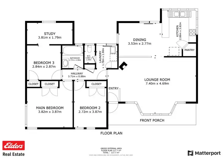 Floorplan of Homely house listing, 22 Knight Street, Meckering WA 6405