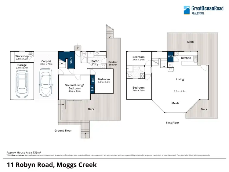 Floorplan of Homely house listing, 11 Robyn Road, Moggs Creek VIC 3231