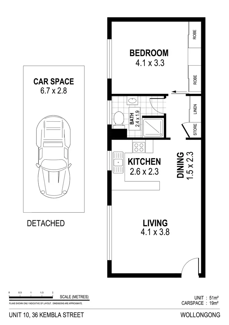 Floorplan of Homely unit listing, 10/36 Kembla Street, Wollongong NSW 2500