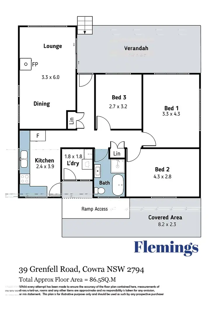 Floorplan of Homely house listing, 39 Grenfell Road, Cowra NSW 2794