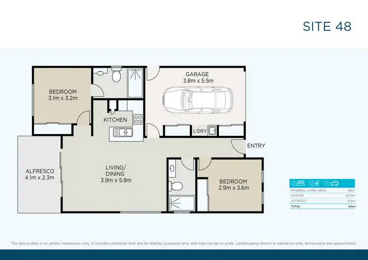 Floorplan of Homely retirement listing, 48/2-20 Island View Drive, Urangan QLD 4655