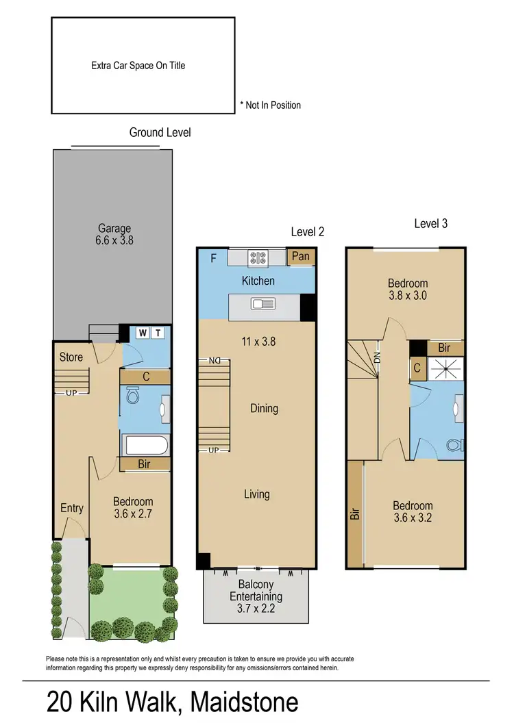 Floorplan of Homely townhouse listing, 20 Kiln Walk, Maidstone VIC 3012