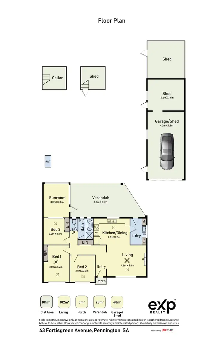 Floorplan of Homely house listing, 43 Fortisgreen Avenue, Pennington SA 5013