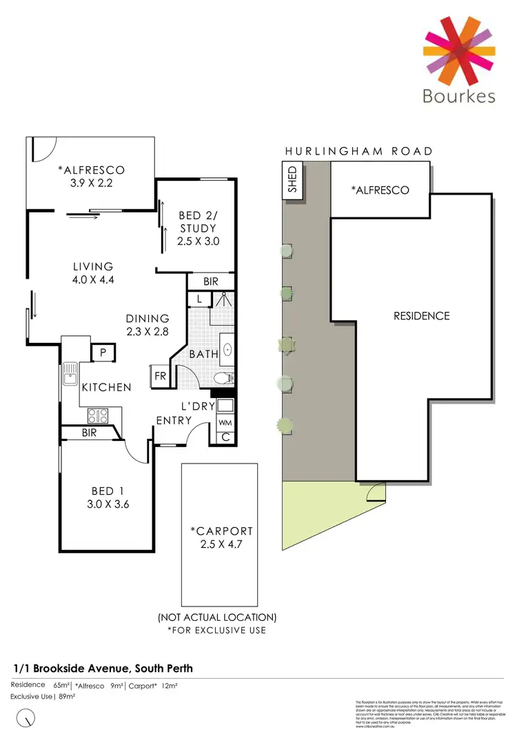 Floorplan of Homely apartment listing, 1/1 Brookside Avenue, South Perth WA 6151
