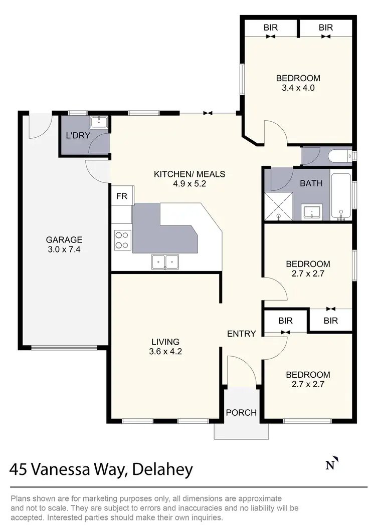 Floorplan of Homely house listing, 45 Vanessa Way, Delahey VIC 3037