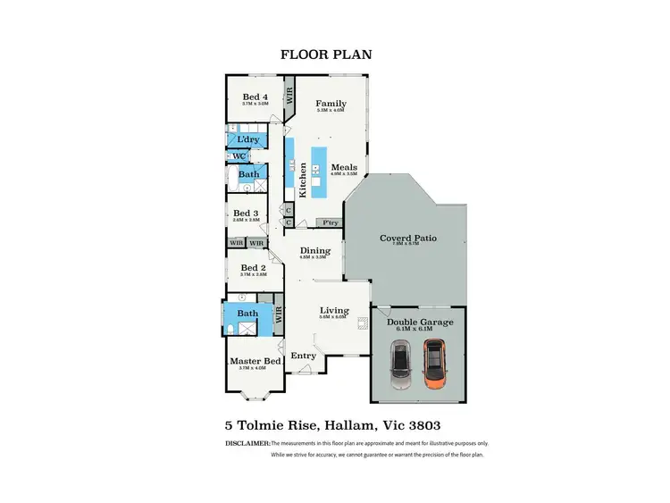 Floorplan of Homely house listing, 5 Tolmie Rise, Hallam VIC 3803