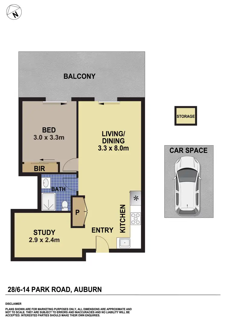 Floorplan of Homely unit listing, 28/6-14 Park Road, Auburn NSW 2144