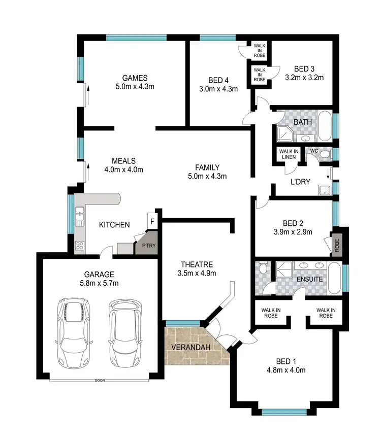 Floorplan of Homely house listing, 28 Vaughans Way, Australind WA 6233