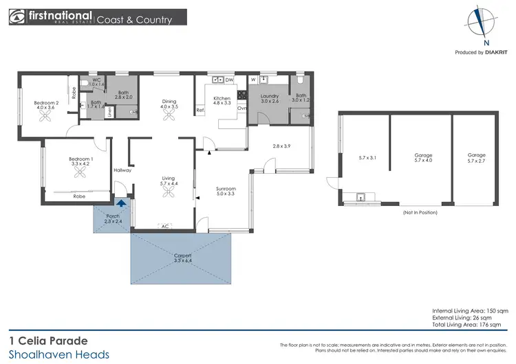 Floorplan of Homely house listing, 1 Celia Parade, Shoalhaven Heads NSW 2535