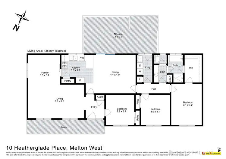 Floorplan of Homely house listing, 10 Heatherglade Place, Melton West VIC 3337