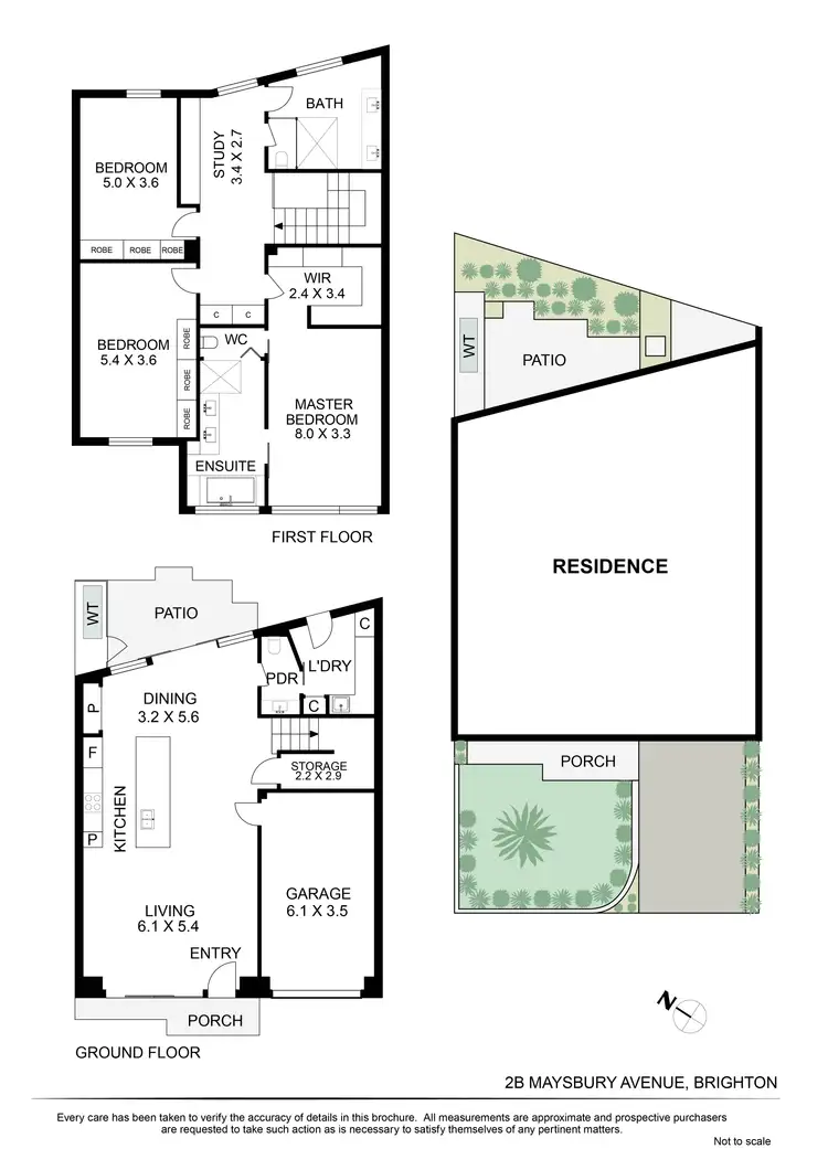 Floorplan of Homely townhouse listing, 2B Maysbury Avenue, Brighton VIC 3186