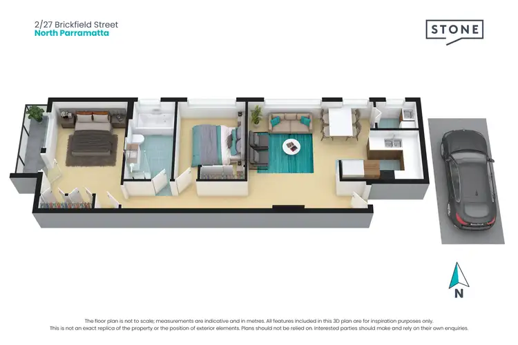 Floorplan of Homely apartment listing, 2/27 Brickfield Street, North Parramatta NSW 2151