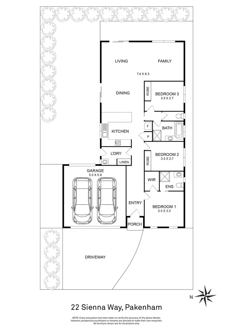 Floorplan of Homely house listing, 22 Sienna Way, Pakenham VIC 3810