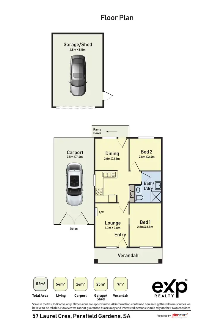 Floorplan of Homely house listing, 57 Laurel Crescent, Parafield Gardens SA 5107