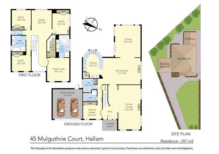 Floorplan of Homely house listing, 45 Mulguthrie Court, Hallam VIC 3803