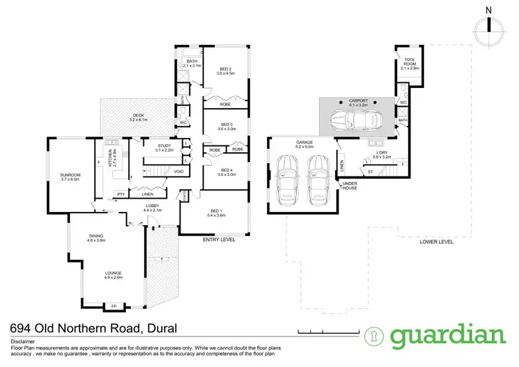 Floorplan of Homely rural property listing, 694 Old Northern Road, Dural NSW 2158