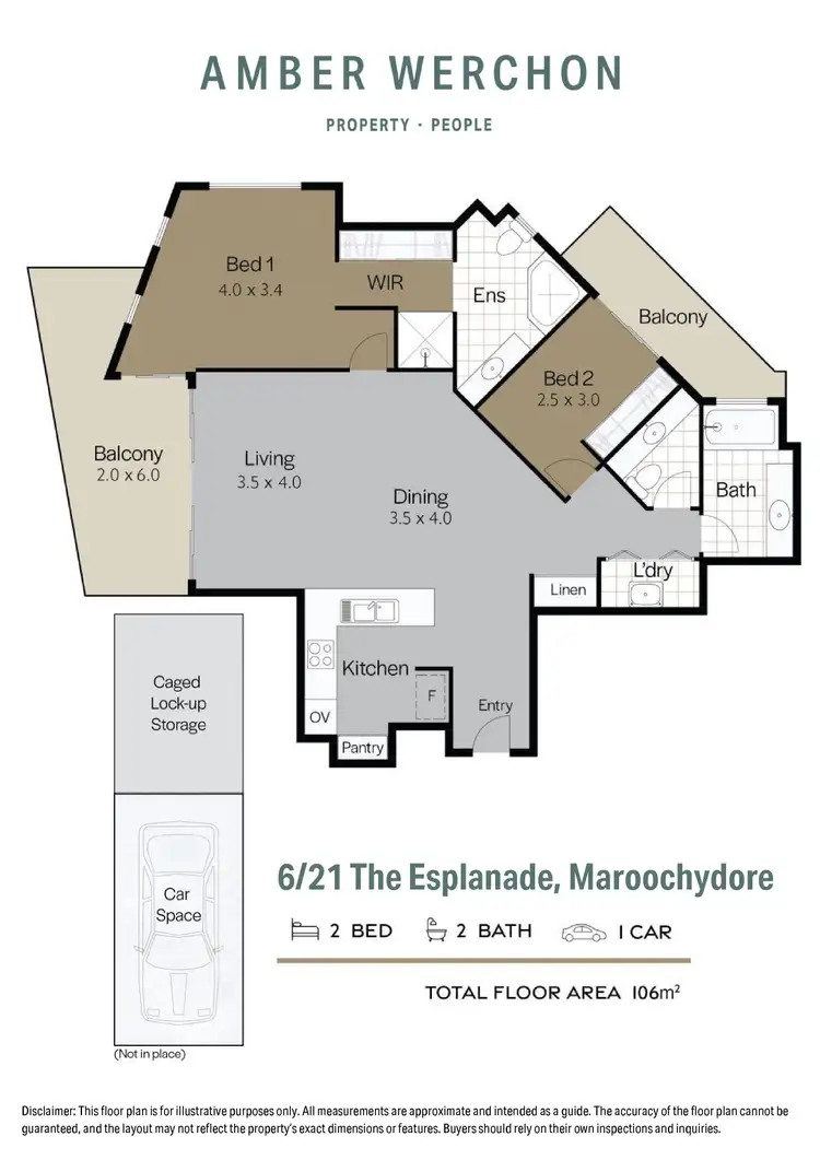 Floorplan of Homely unit listing, 6/21 The Esplanade, Cotton Tree QLD 4558