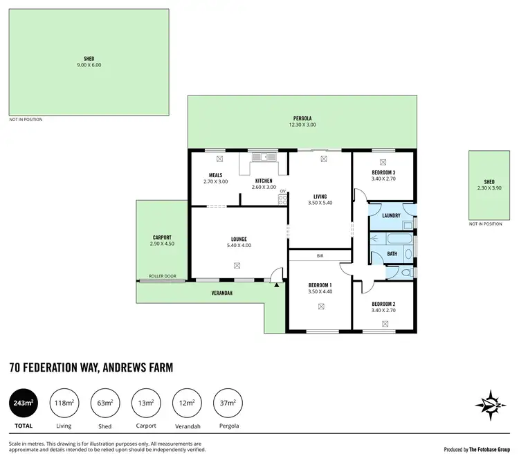 Floorplan of Homely house listing, 70 Federation Way, Andrews Farm SA 5114
