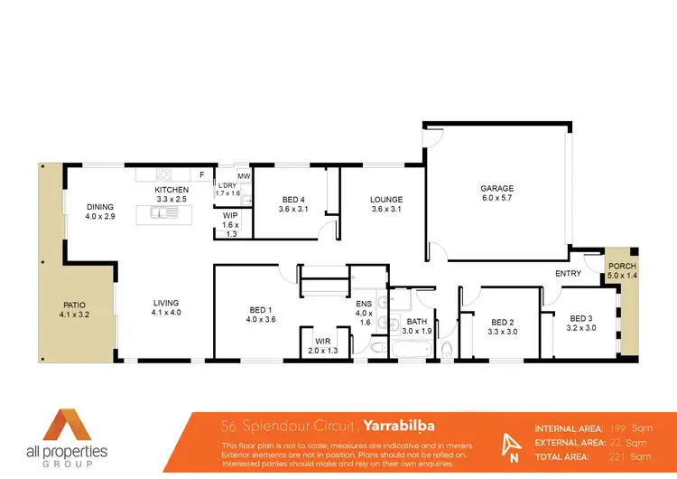 Floorplan of Homely house listing, 56 Splendour Circuit, Yarrabilba QLD 4207