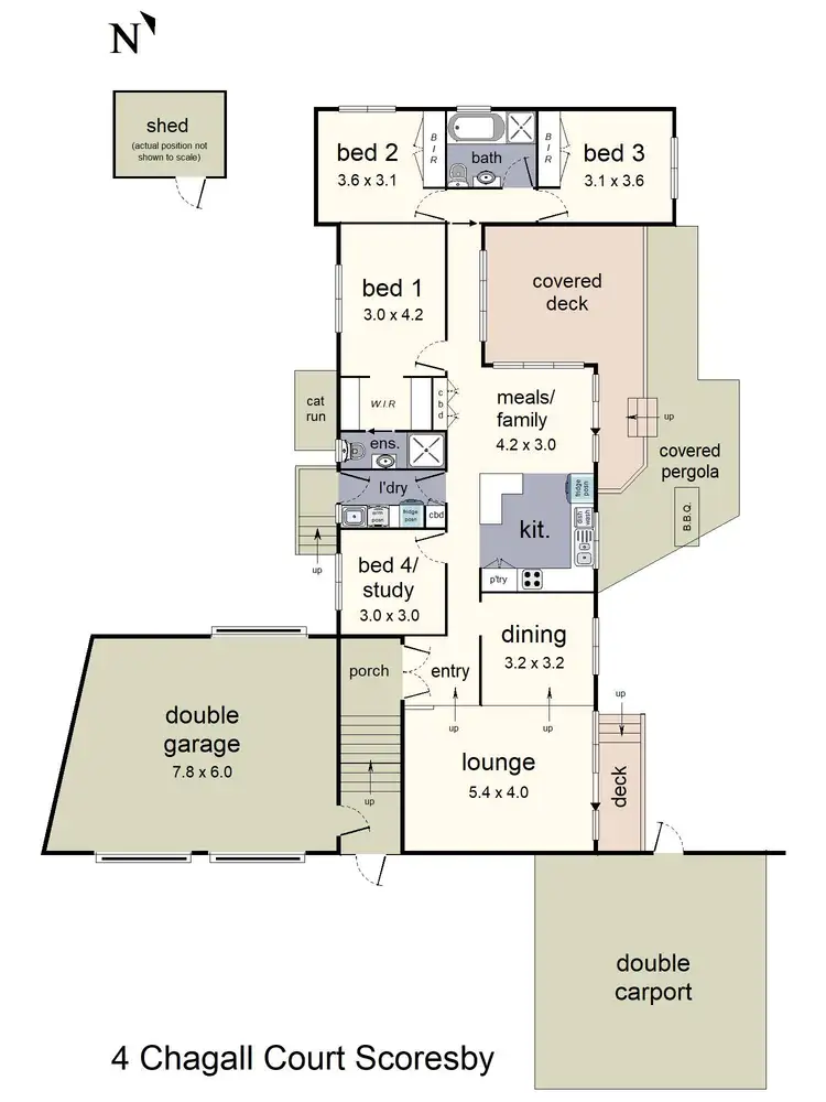 Floorplan of Homely house listing, 4 Chagall Court, Scoresby VIC 3179