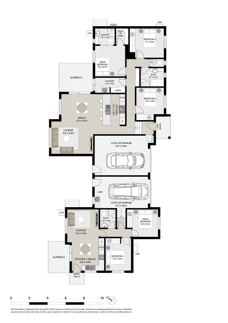 Floorplan of Homely block of units listing, 1&2/86 Wellington Drive, Thurgoona NSW 2640