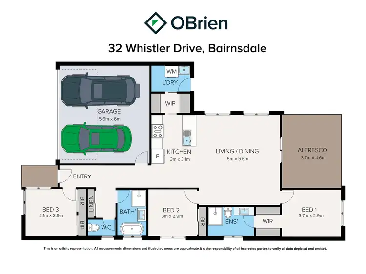Floorplan of Homely house listing, 32 Whistler Drive, Bairnsdale VIC 3875