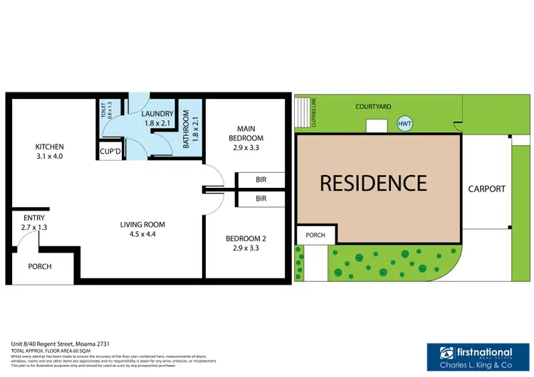 Floorplan of Homely unit listing, 8/40 Regent Street, Moama NSW 2731