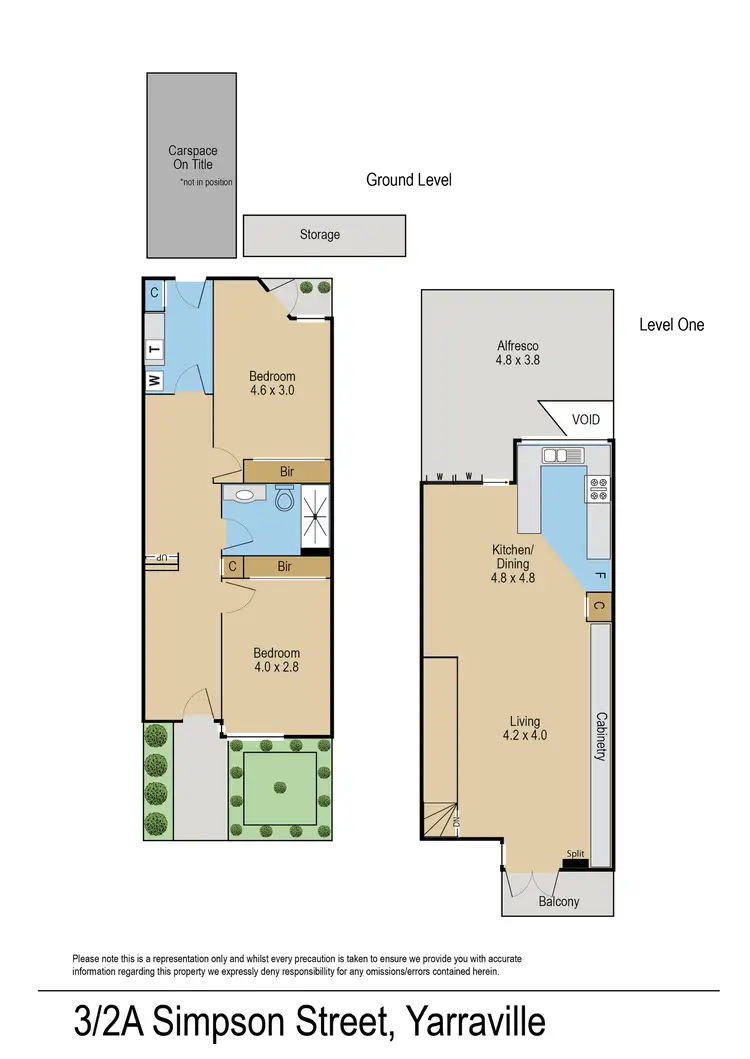 Floorplan of Homely townhouse listing, 3/2A Simpson Street, Yarraville VIC 3013