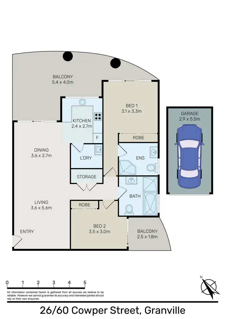 Floorplan of Homely unit listing, 26/60-64 Cowper Street, Granville NSW 2142