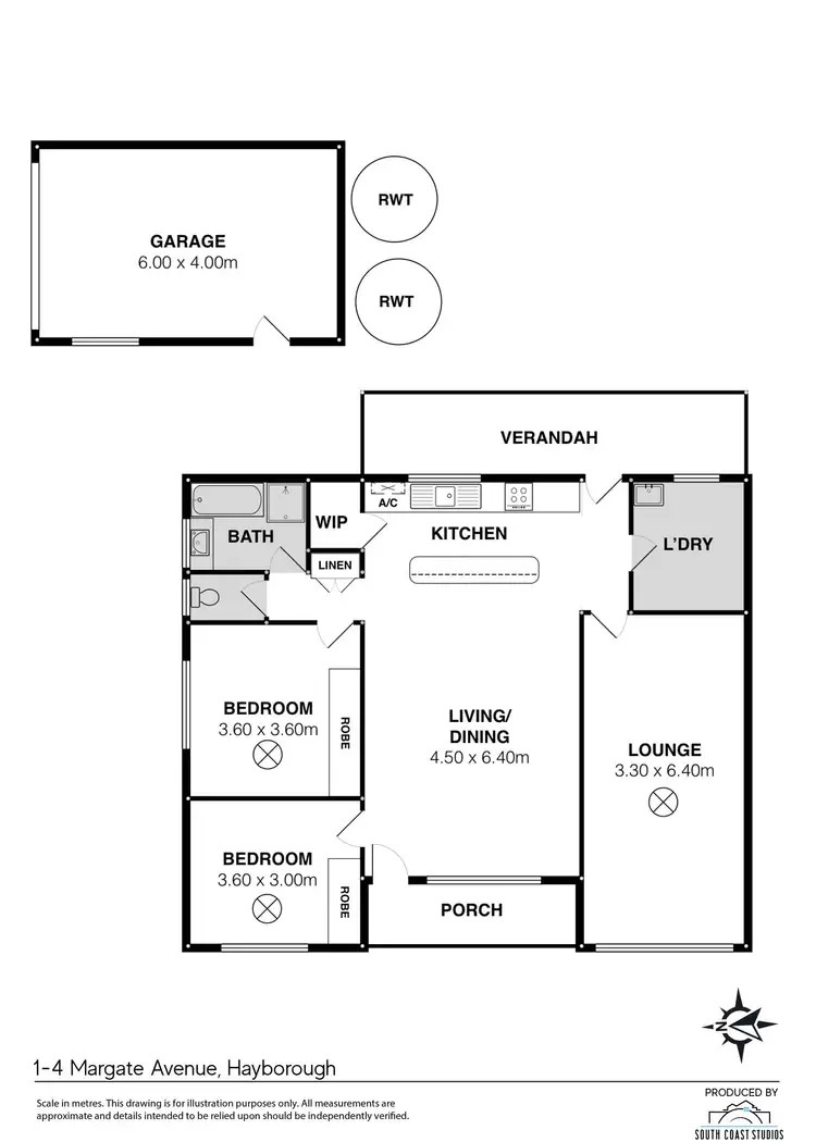 Floorplan of Homely unit listing, 1/4 Margate Avenue, Hayborough SA 5211