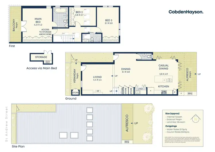 Floorplan of Homely house listing, 15 St Andrew Street, Balmain NSW 2041