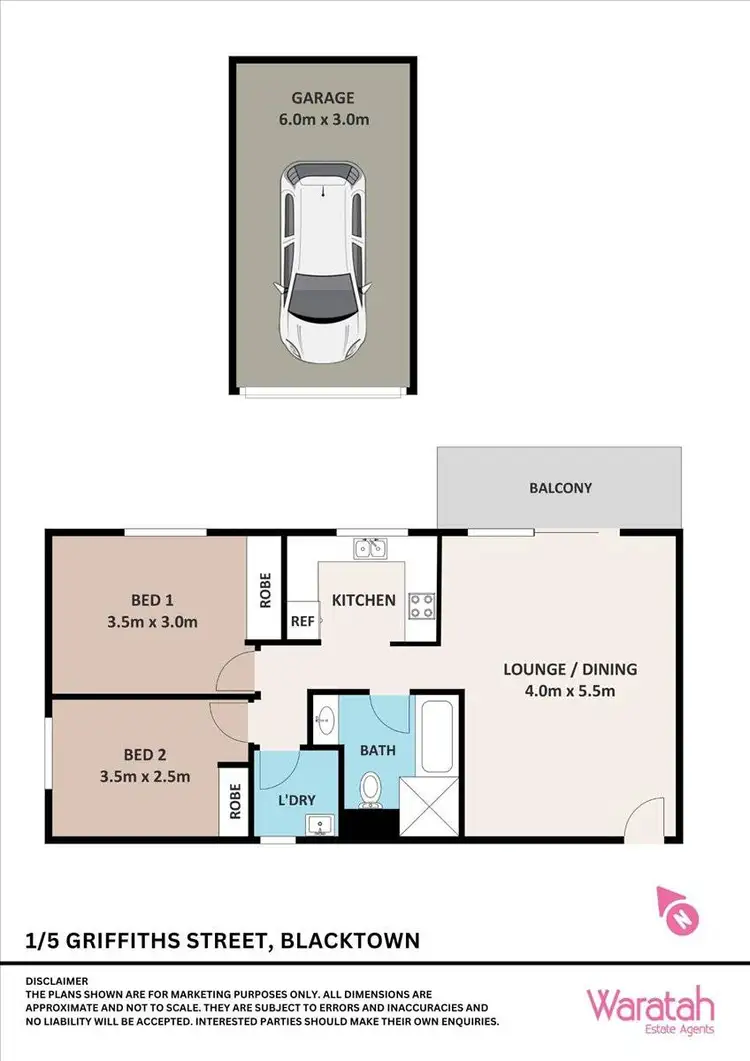 Floorplan of Homely apartment listing, 1/5 Griffiths Street, Blacktown NSW 2148