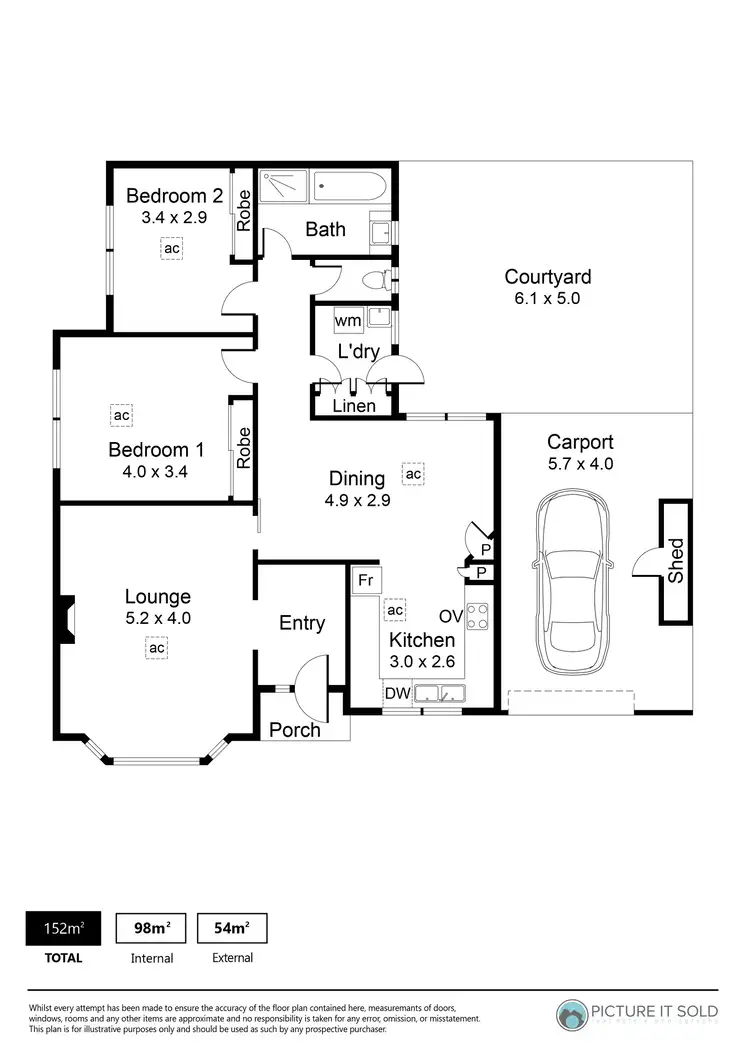 Floorplan of Homely unit listing, 1/1 Joyce Avenue, Underdale SA 5032