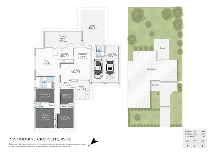 Floorplan of Homely house listing, 3 Woodbine Crescent, Ryde NSW 2112