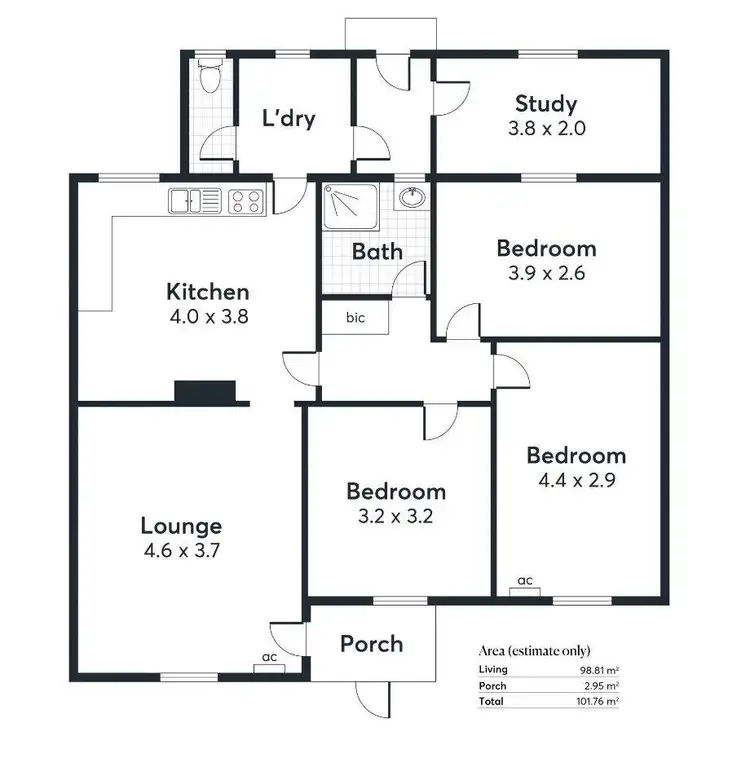 Floorplan of Homely house listing, 2 Emery Street, Whyalla Norrie SA 5608