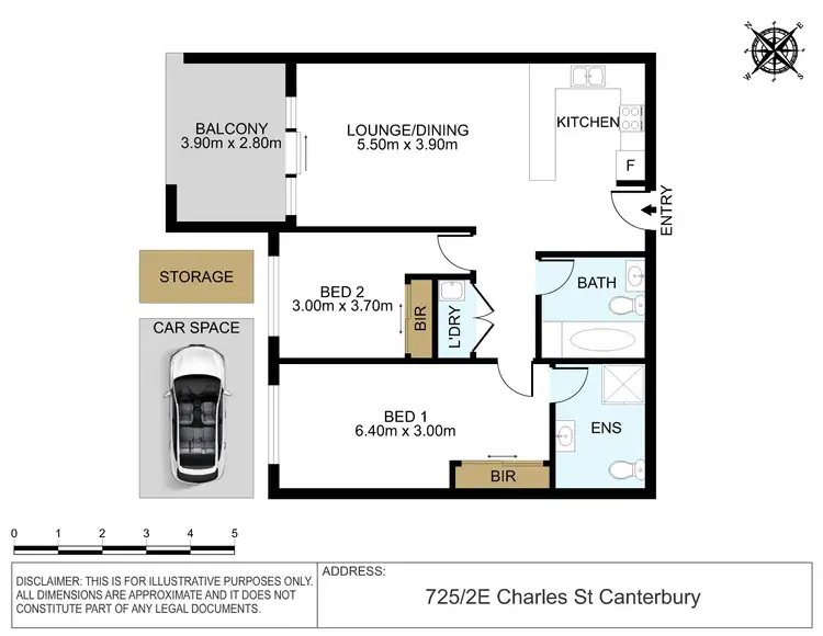 Floorplan of Homely apartment listing, 725/2E Charles Street, Canterbury NSW 2193