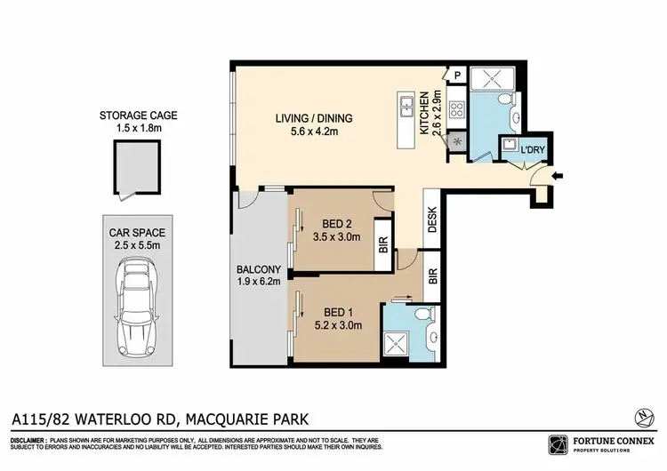 Floorplan of Homely apartment listing, A115/82 Waterloo Road, Macquarie Park NSW 2113