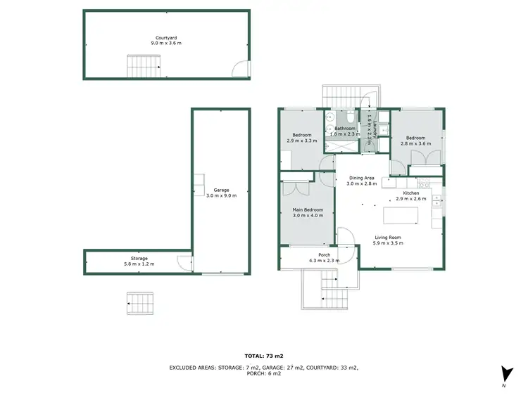 Floorplan of Homely apartment listing, 1/54 Seaview Avenue, Port Macquarie NSW 2444