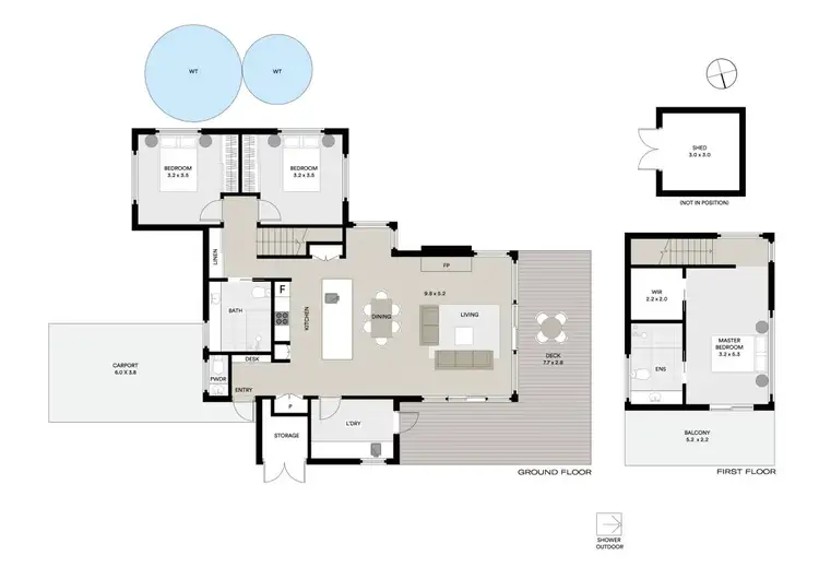 Floorplan of Homely house listing, 1/1 Vince Lane, Binalong Bay TAS 7216